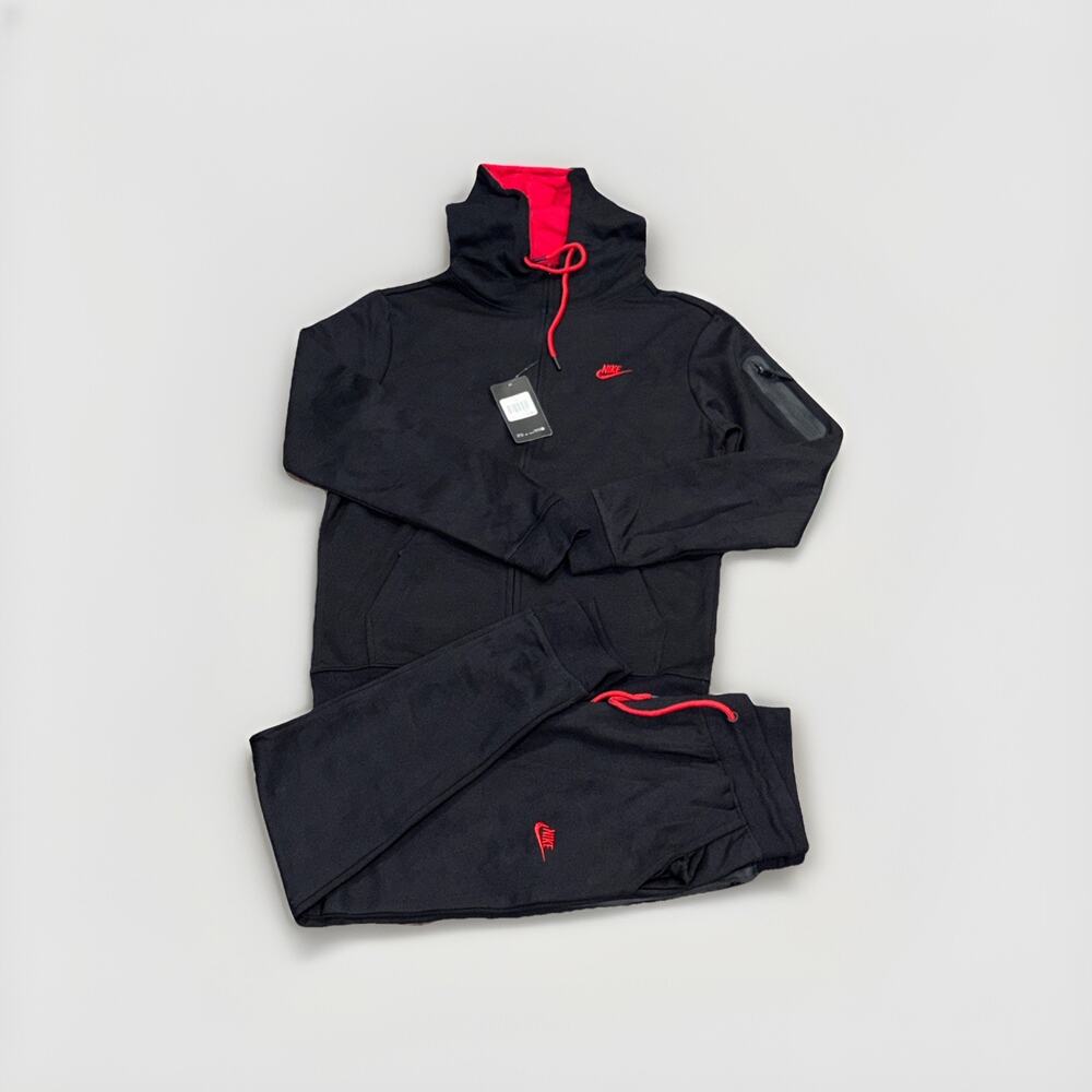 Nike Tech Fleece Set Mens Full Zip Hoodie Jogger Pants 2-piece Set. Medium